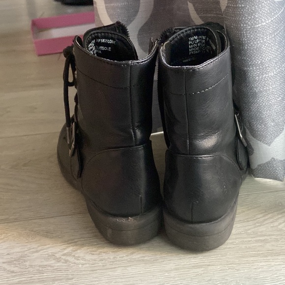 Black Boots with buckles and lace up. Girls sz 1. Style “Martie” by XOXO. - Picture 4 of 7